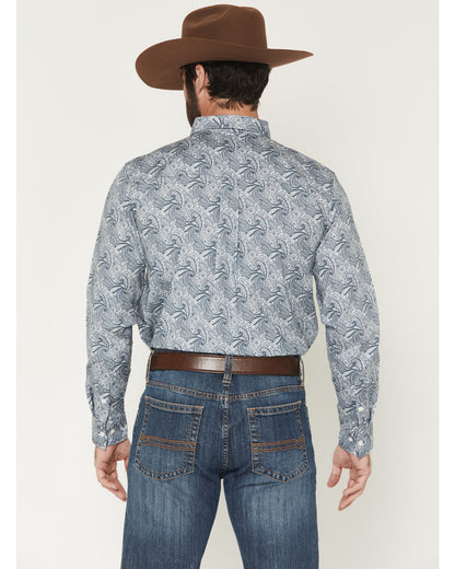 Men's Zeke Paisley Print Long Sleeve Button-Down Stretch We | Cody James Clothing