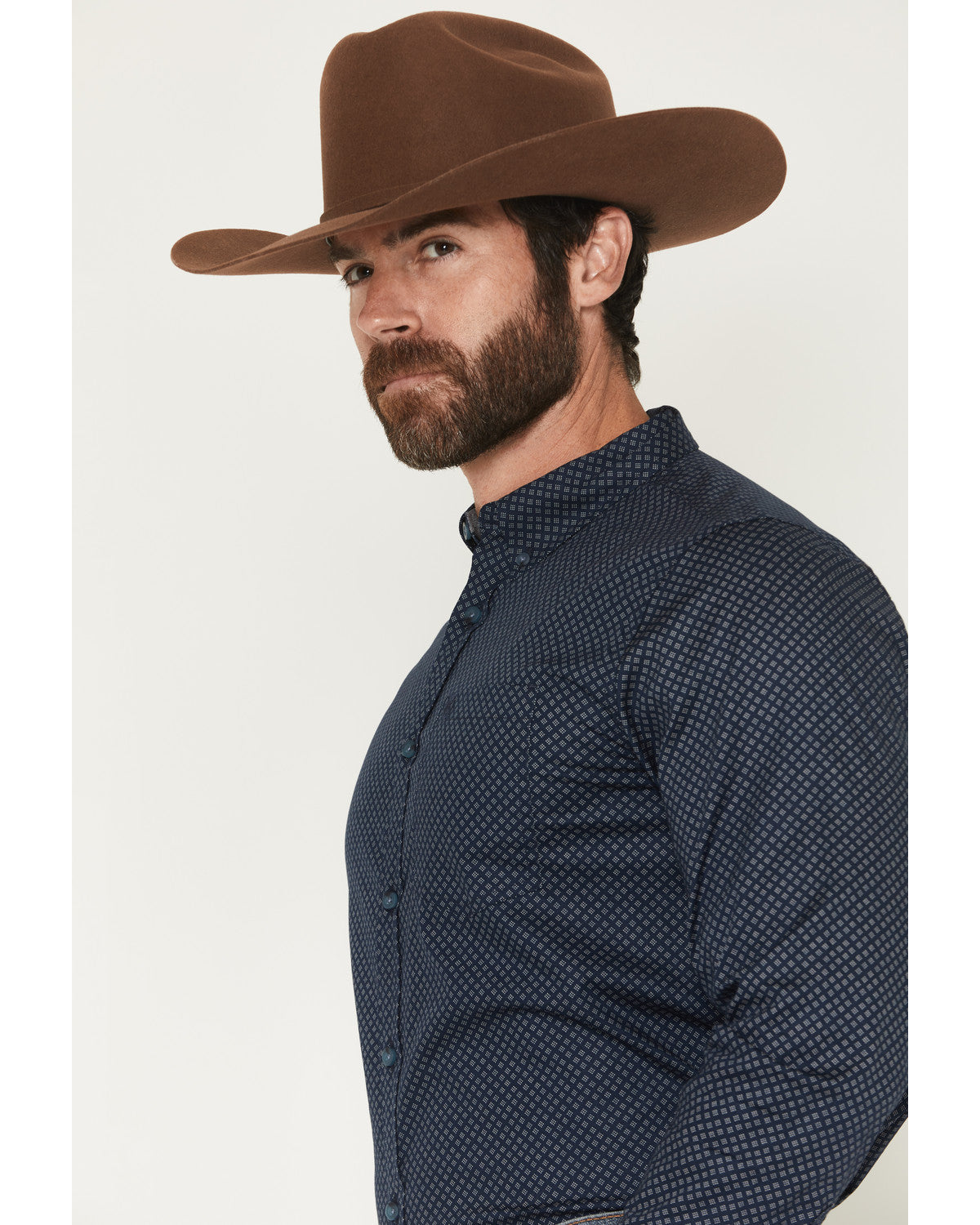 Men's Tripp Micro Geo Print Long Sleeve Button-Down Stretch | Cody James Clothing