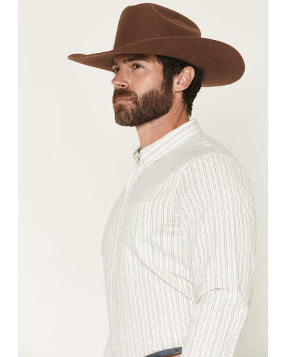 Men's Cade Dobby Stripe Print Long Sleeve Button-Down Weste | Cody James Clothing
