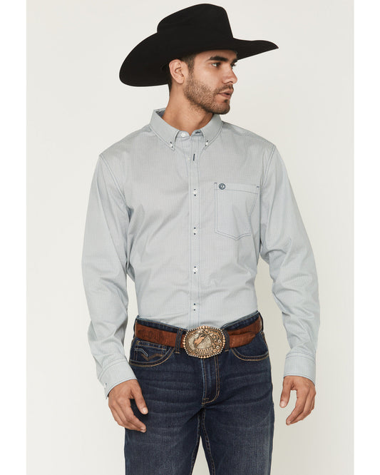 Men's Day Job Geo Print Long Sleeve Button-Down Stretch Wes | Cody James Clothing