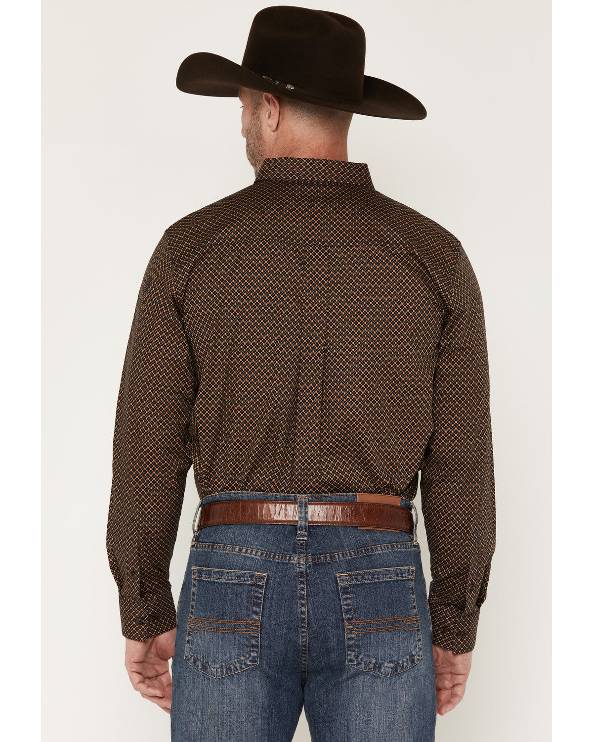 Men's Fast Forward Geo Print Long Sleeve Button-Down Stretc | Cody James Clothing
