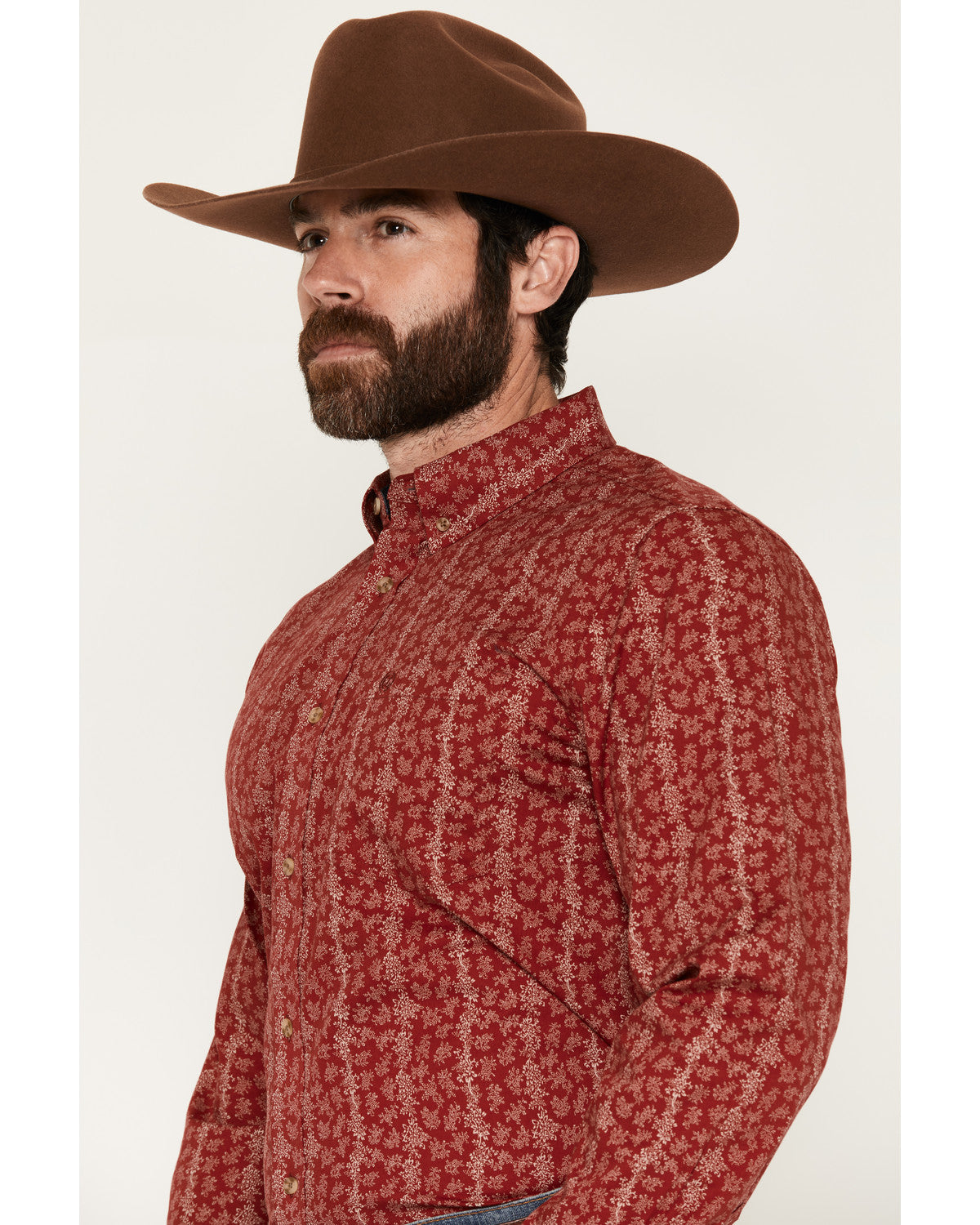 Men's Ol Hickory Floral Stripe Print Long Sleeve Button-Dow | Cody James Clothing
