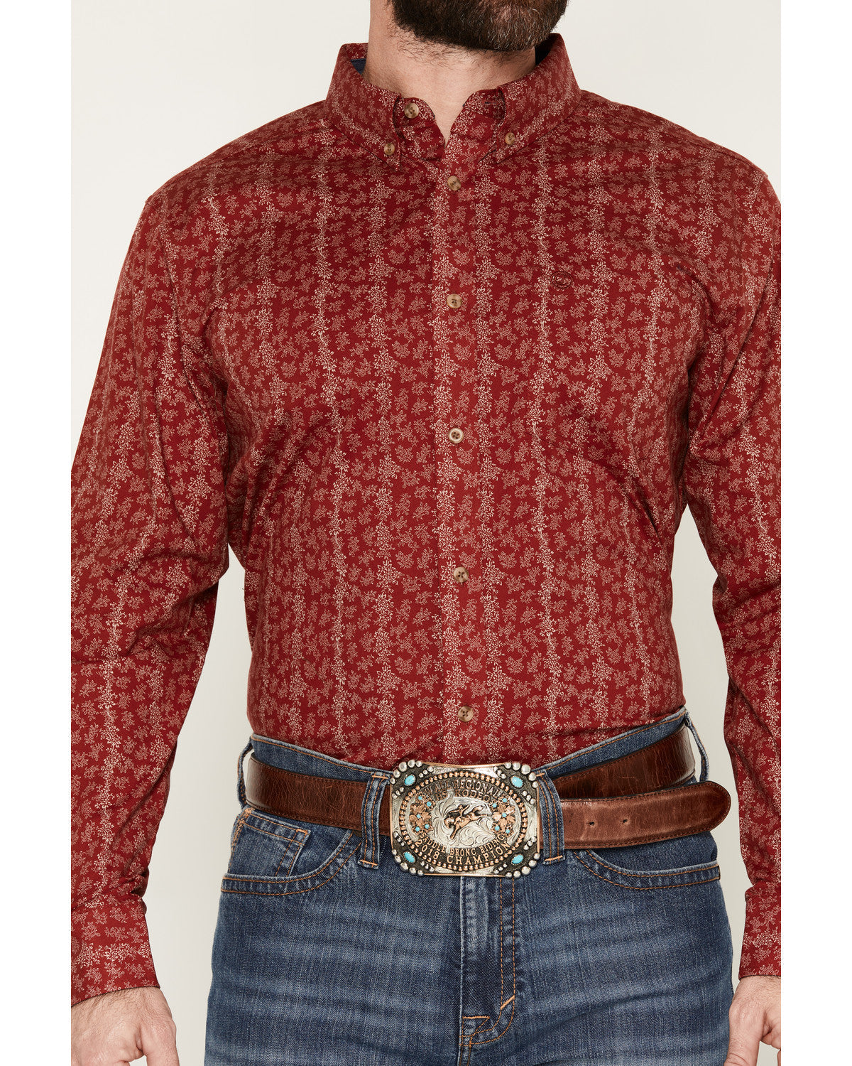 Men's Ol Hickory Floral Stripe Print Long Sleeve Button-Dow | Cody James Clothing