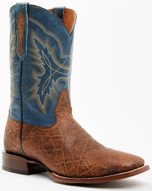 Men's Elephant Print Western Boots - Broad Square Toe | Cody James Boots