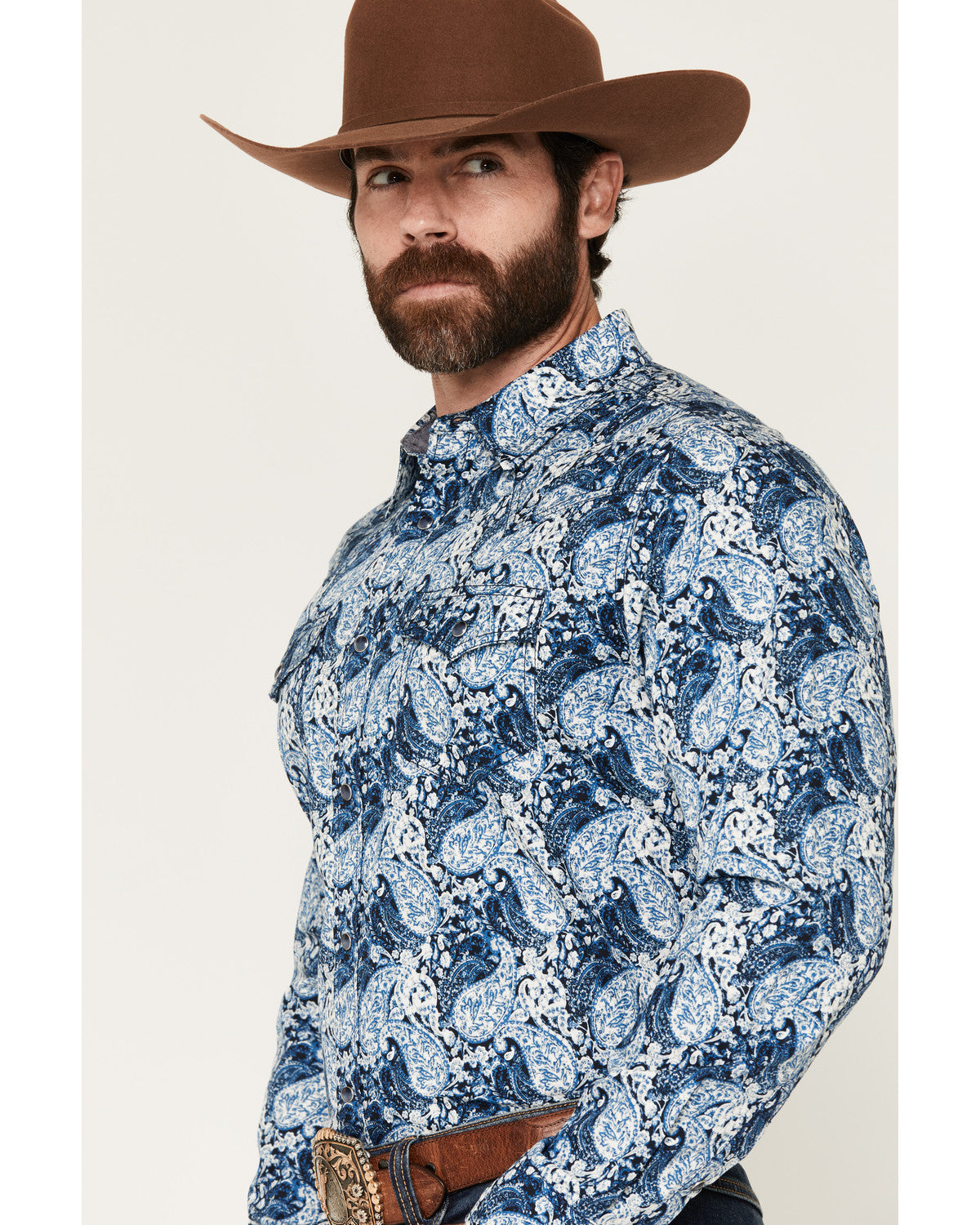 Men's Escape Route Paisley Print Long Sleeve Snap Western S | Cody James Clothing