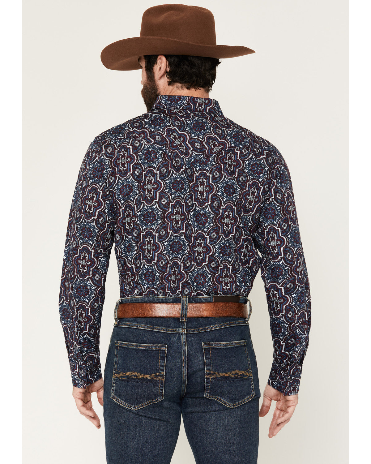 Men's Muddy Medallion Print Long Sleeve Snap Western Shirt | Cody James Clothing