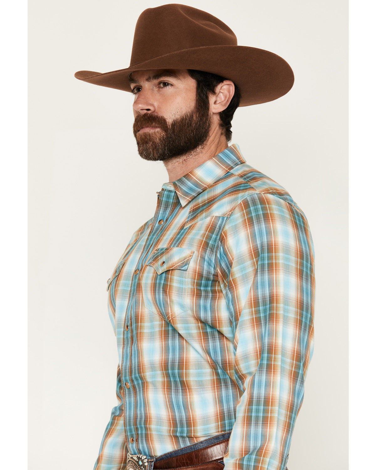 Men's Solstice Plaid Print Long Sleeve Snap Western Shirt | Cody James Clothing