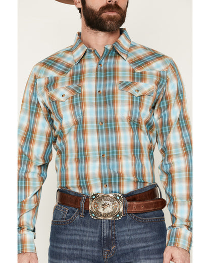 Men's Solstice Plaid Print Long Sleeve Snap Western Shirt | Cody James Clothing