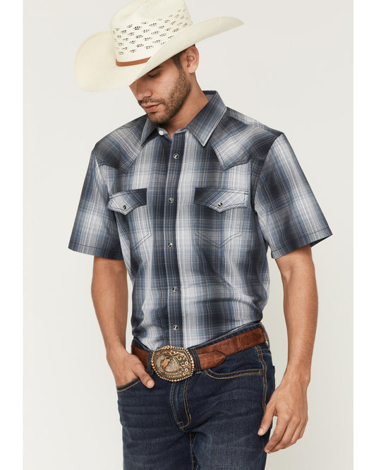 Men's Weed Wacker Plaid Print Short Sleeve Snap Western Shi | Cody James Clothing
