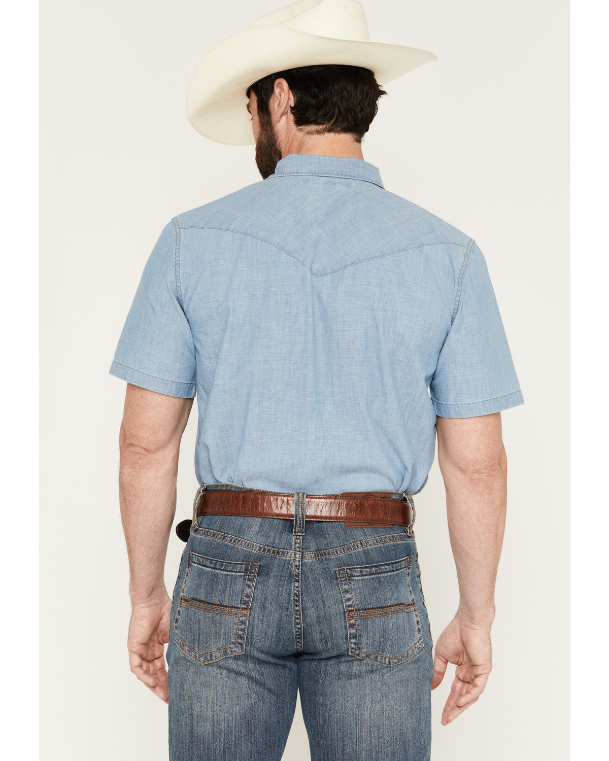 Men's Tucson Embroidered Denim Short Sleeve Snap Western Sh | Cody James Clothing