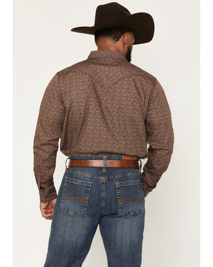 Men's Fireball Geo Print Long Sleeve Snap Western Shirt | Cody James Clothing