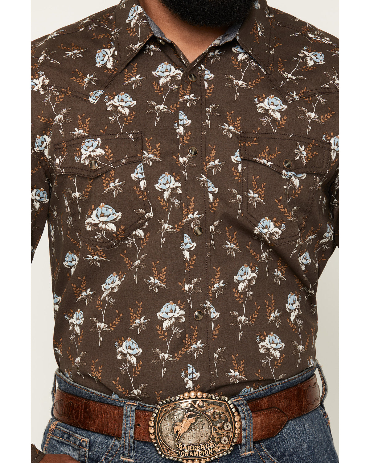 Men's Night Cap Floral Print Long Sleeve Snap Western Shirt | Cody James Clothing