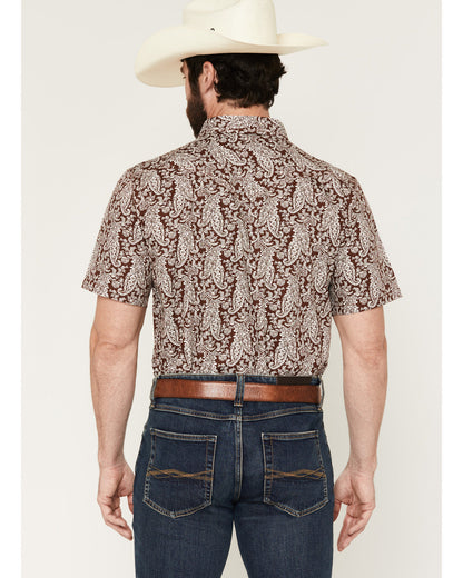 Men's Rusted Gate Paisley Print Short Sleeve Snap Western S | Cody James Clothing