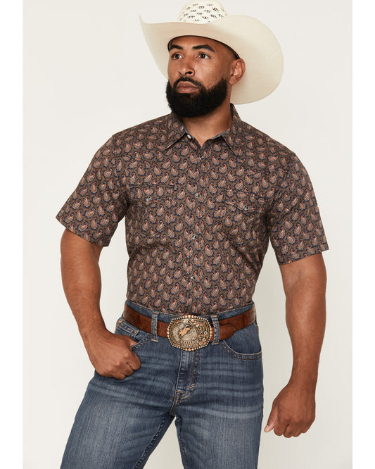 Men's 2 Step Paisley Print Short Sleeve Snap Western Shirt | Cody James Clothing