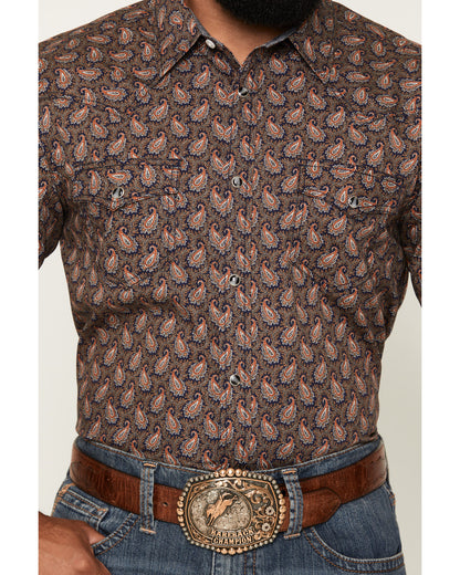Men's 2 Step Paisley Print Short Sleeve Snap Western Shirt | Cody James Clothing