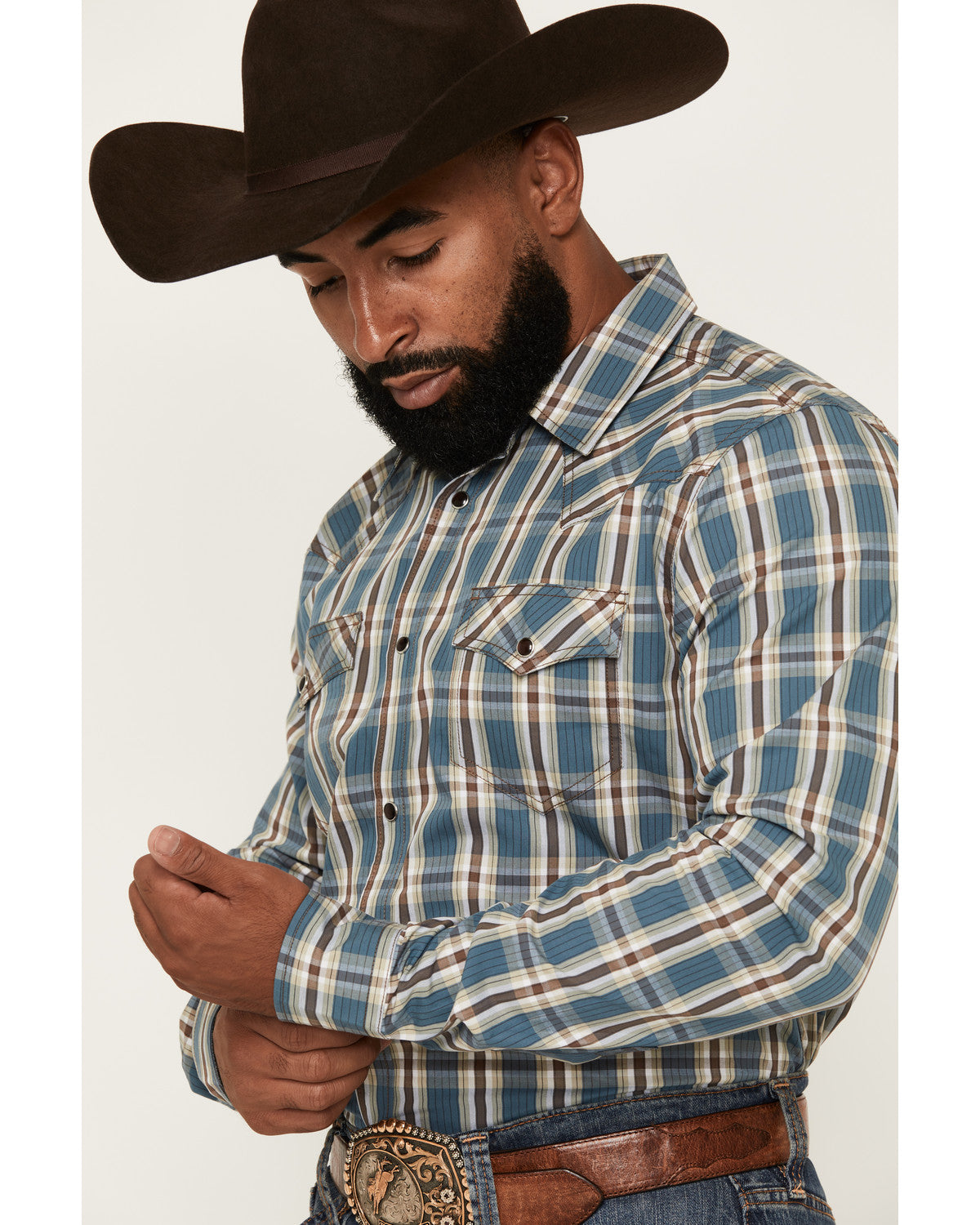 Men's Niagara Falls Plaid Print Long Sleeve Snap Western Sh | Cody James Clothing