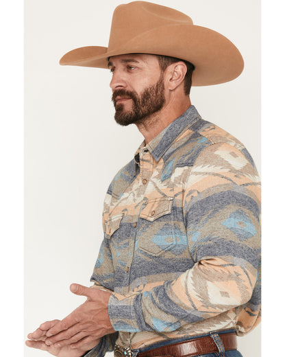 Men's Arrow Bear Southwestern Print Long Sleeve Snap Flanne | Cody James Clothing