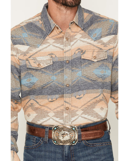 Men's Arrow Bear Southwestern Print Long Sleeve Snap Flanne | Cody James Clothing