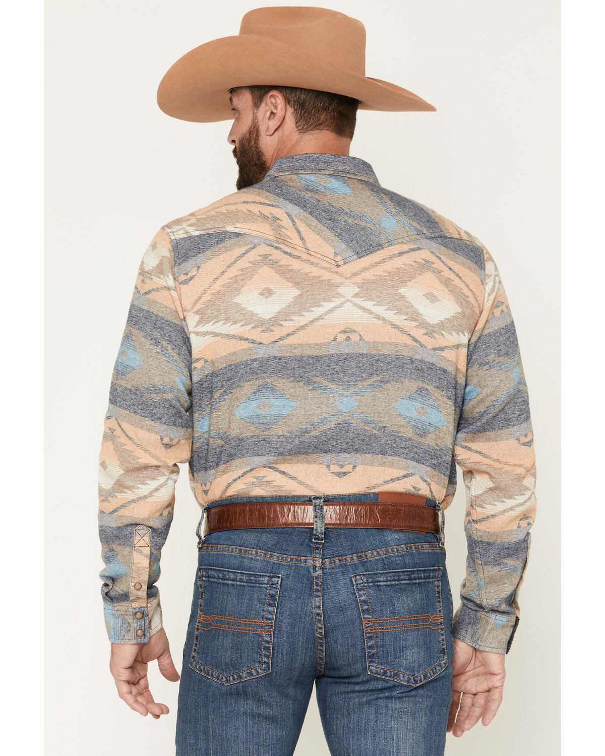 Men's Arrow Bear Southwestern Print Long Sleeve Snap Flanne | Cody James Clothing