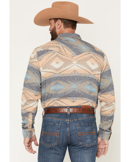 Men's Arrow Bear Southwestern Print Long Sleeve Snap Flanne | Cody James Clothing