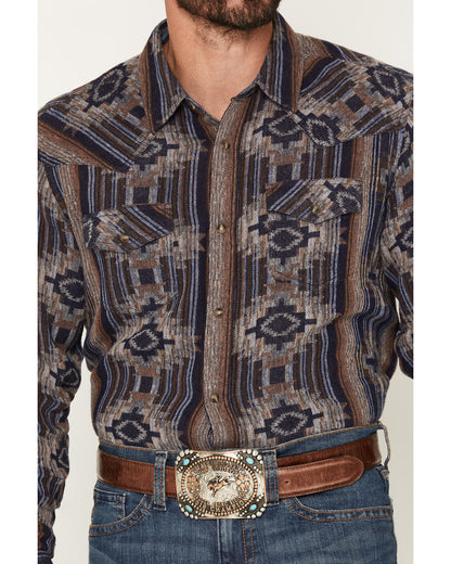 Men's Outpost Southwestern Print Long Sleeve Snap Flannel S | Cody James Clothing
