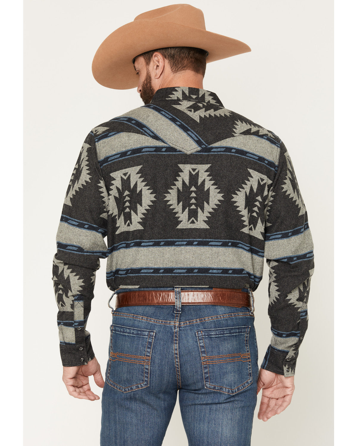 Men's Sun Burn Southwestern Print Long Sleeve Snap Flannel | Cody James Clothing