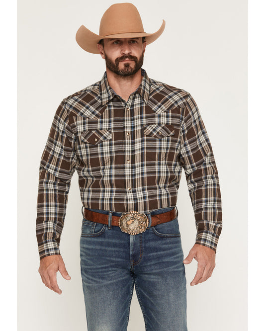 Men's Mud Pit Plaid Print Long Sleeve Snap Flannel Shirt | Cody James Clothing