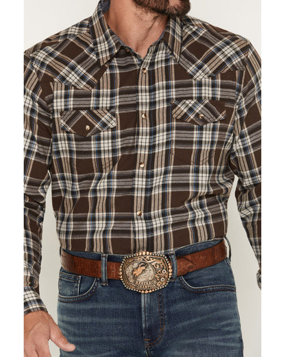 Men's Mud Pit Plaid Print Long Sleeve Snap Flannel Shirt | Cody James Clothing