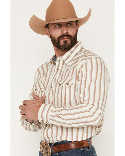 Men's Trigger Striped Print Long Sleeve Snap Western Shirt | Cody James Clothing