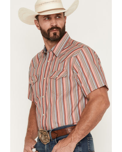 Men's Old Skool Striped Short Sleeve Snap Western Shirt | Cody James Clothing