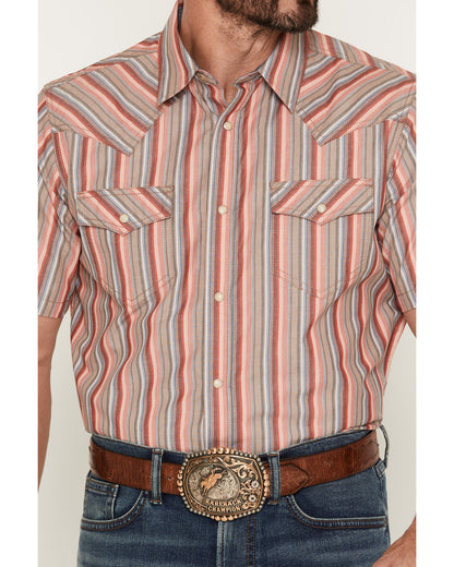 Men's Old Skool Striped Short Sleeve Snap Western Shirt | Cody James Clothing