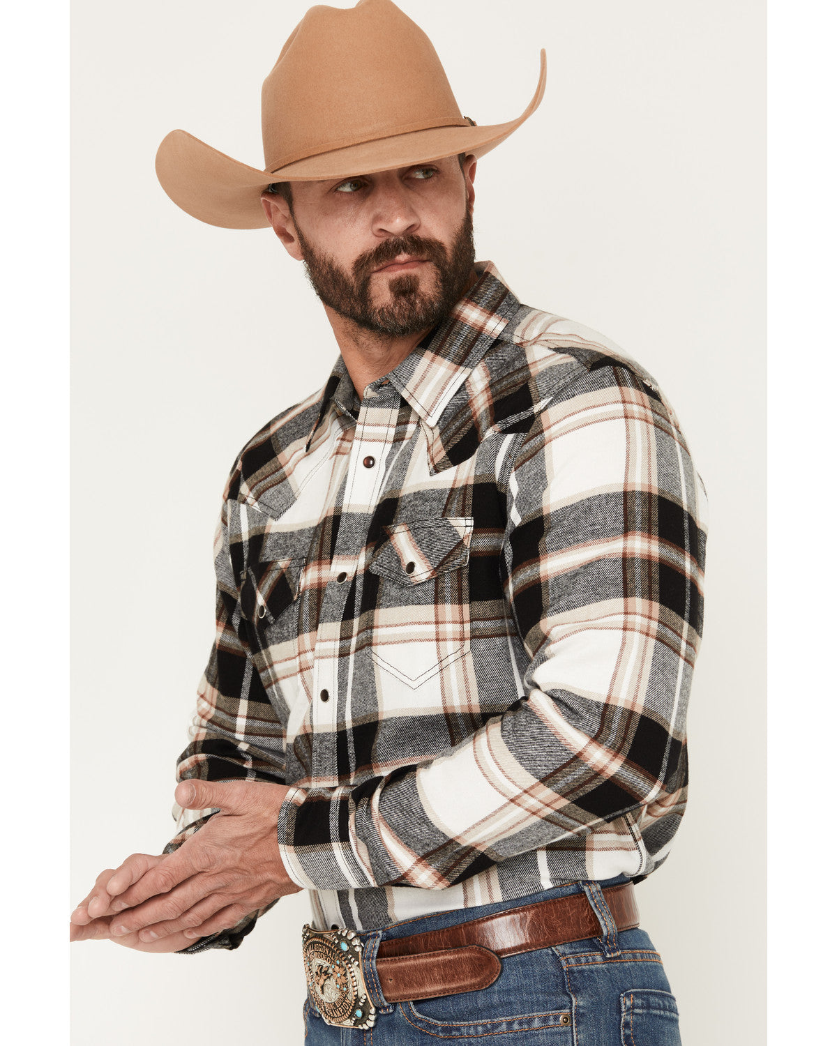 Men's Standard Issue Plaid Print Long Sleeve Snap Flannel S | Cody James Clothing