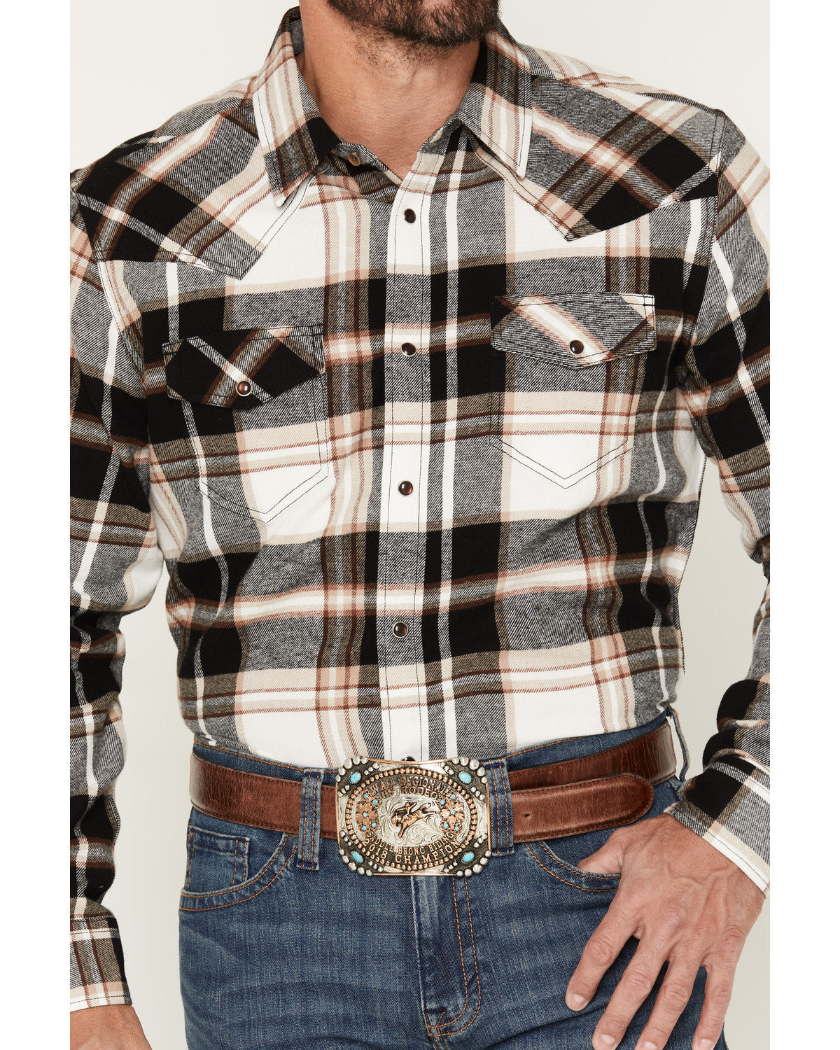 Men's Standard Issue Plaid Print Long Sleeve Snap Flannel S | Cody James Clothing