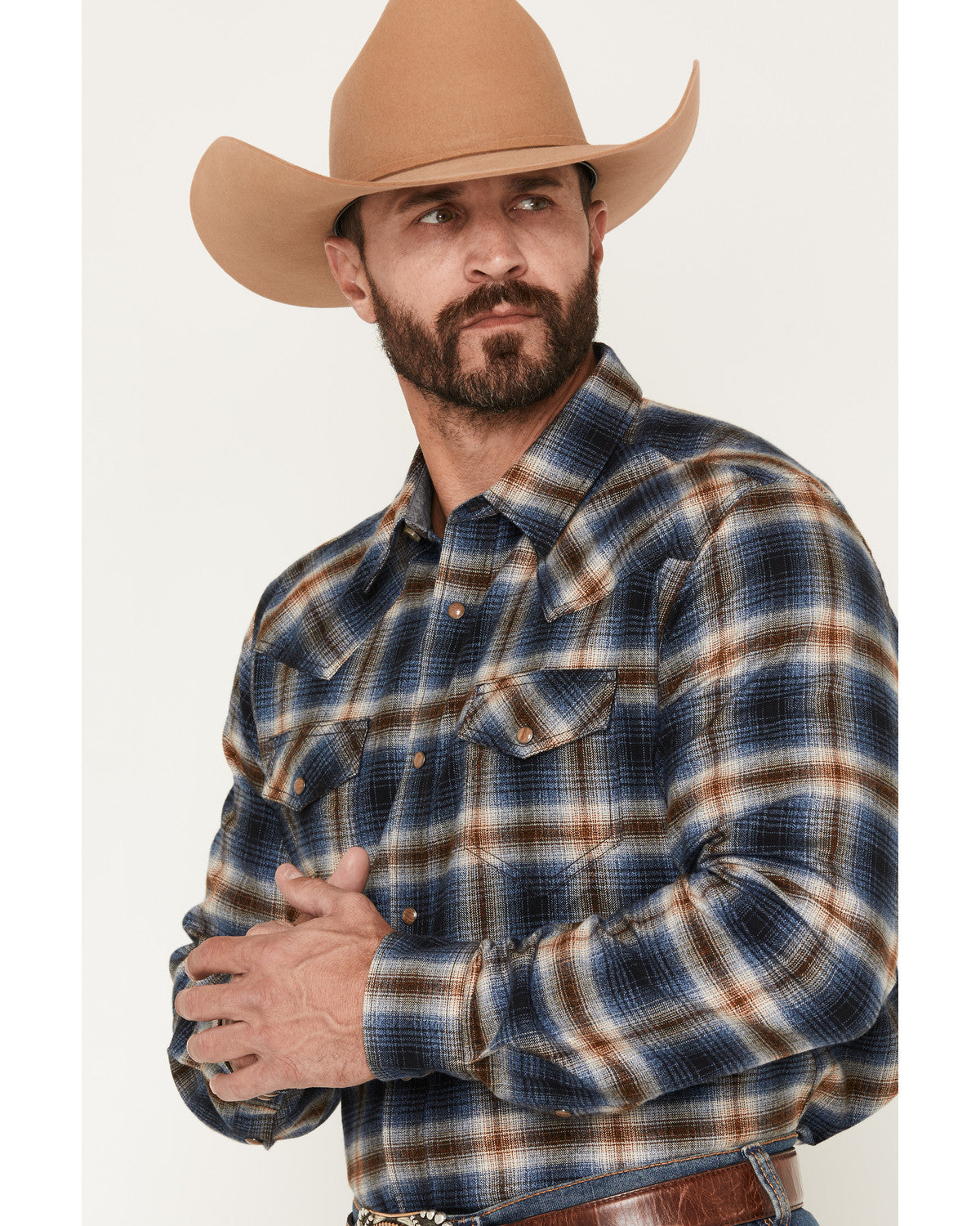 Men's Sequoia Plaid Print Long Sleeve Snap Flannel Shirt | Cody James Clothing