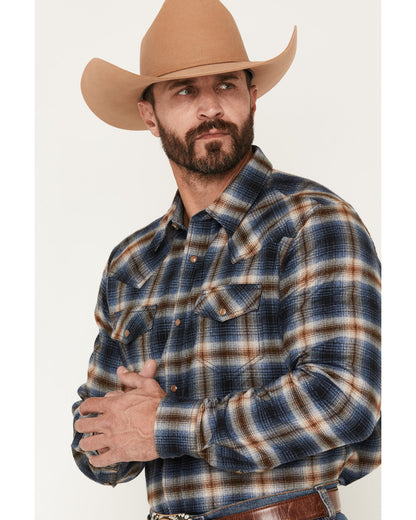Men's Sequoia Plaid Print Long Sleeve Snap Flannel Shirt | Cody James Clothing