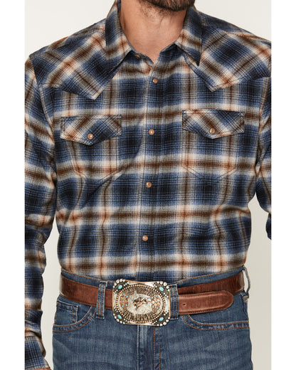 Men's Sequoia Plaid Print Long Sleeve Snap Flannel Shirt | Cody James Clothing