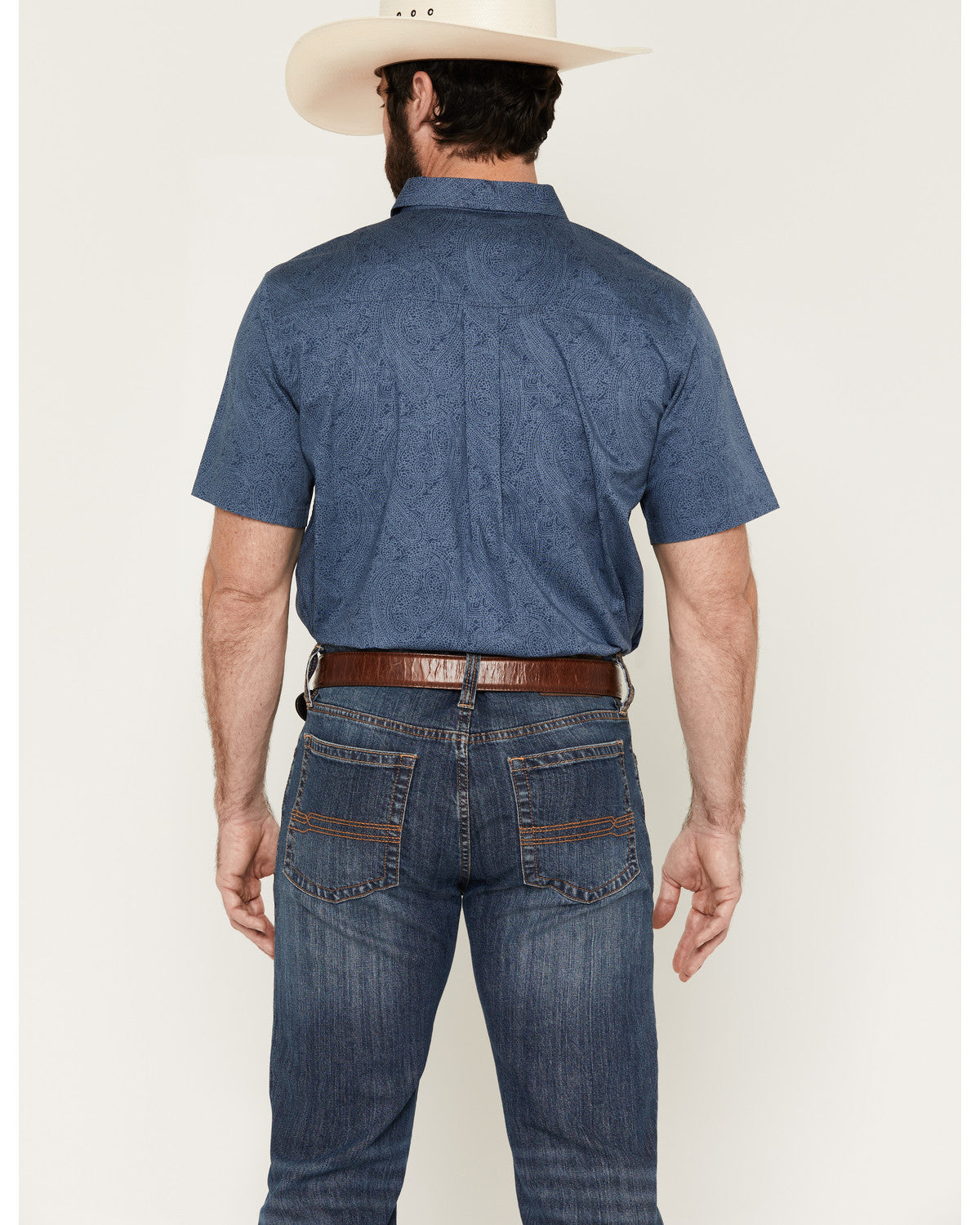 Men's Topaz Tonal Paisley Print Short Sleeve Button-Down St | Cody James Clothing