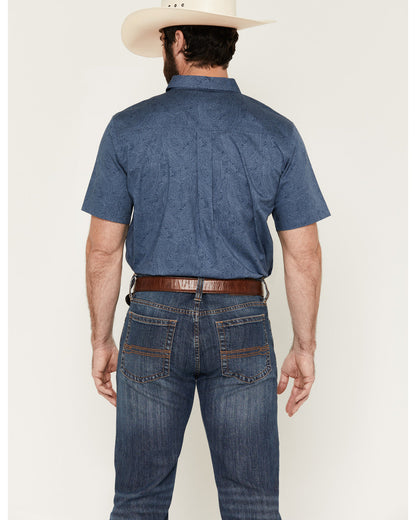 Men's Topaz Tonal Paisley Print Short Sleeve Button-Down St | Cody James Clothing