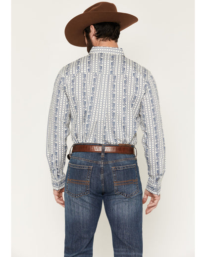 Men's Day Drinker Floral Stripe Print Long Sleeve Button-Do | Cody James Clothing