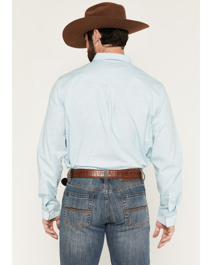 Men's Trophy Geo Print Long Sleeve Button-Down Stretch West | Cody James Clothing