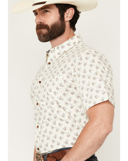 Men's Off Chute Floral Print Short Sleeve Button-Down Stret | Cody James Clothing