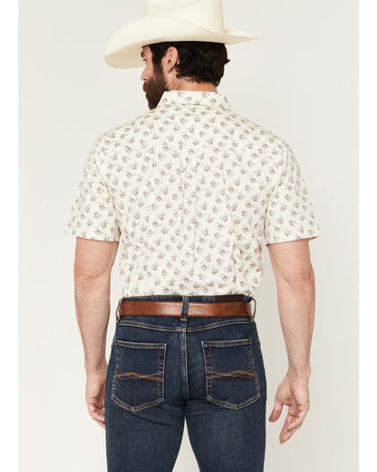 Men's Off Chute Floral Print Short Sleeve Button-Down Stret | Cody James Clothing