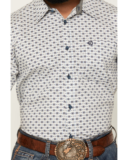 Men's Re Ride Geo Print Short Sleeve Button-Down Stretch We | Cody James Clothing