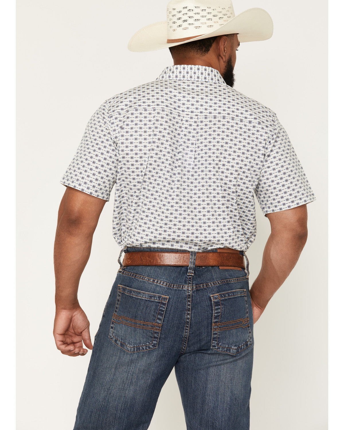Men's Re Ride Geo Print Short Sleeve Button-Down Stretch We | Cody James Clothing