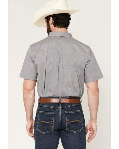 Men's Astro Geo Print Short Sleeve Button-Down Stretch West | Cody James Clothing