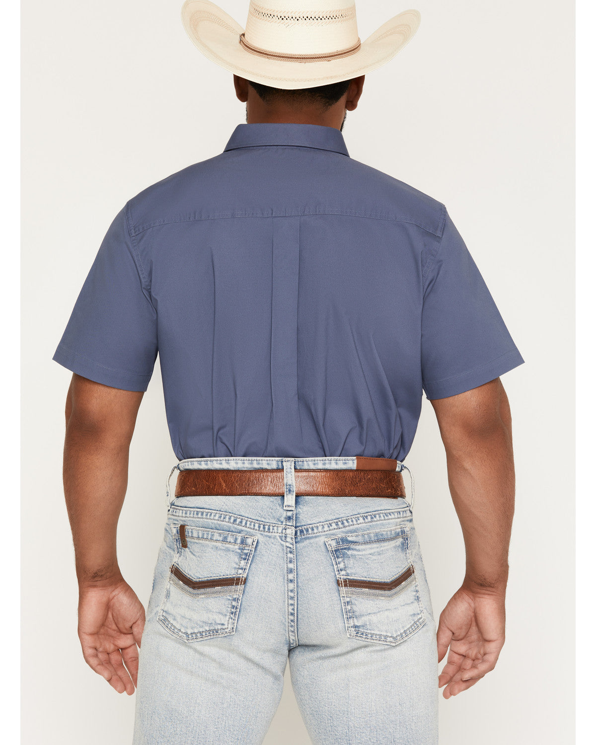 Men's Solid Twill Short Sleeve Button-Down Stretch Western | Cody James Clothing