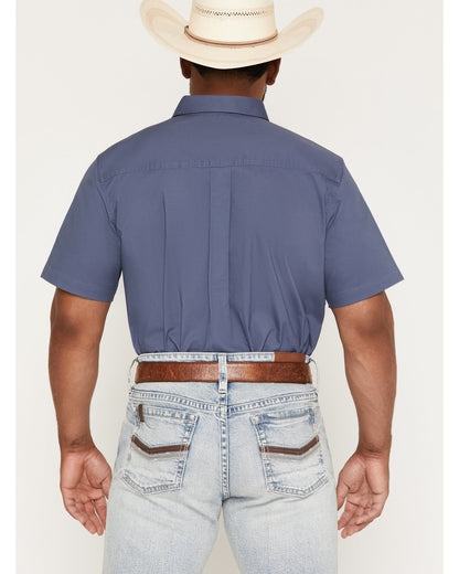Men's Solid Twill Short Sleeve Button-Down Stretch Western | Cody James Clothing