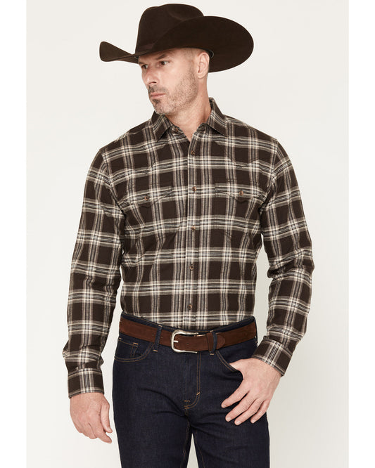 Black 1978® Men's McCone Plaid Print Long Sleeve Button-Dow | Cody James Clothing