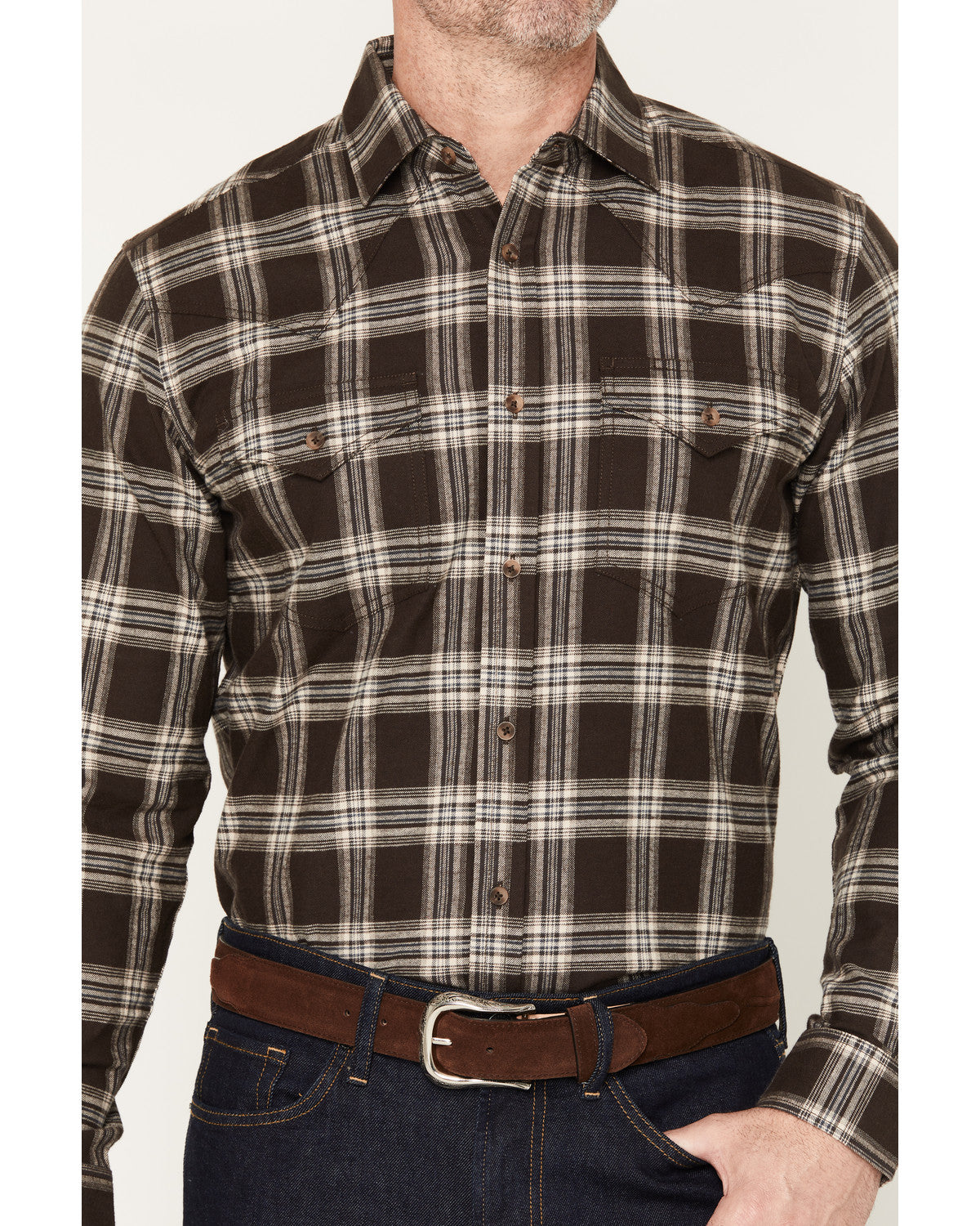 Black 1978® Men's McCone Plaid Print Long Sleeve Button-Dow | Cody James Clothing