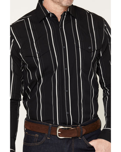 Black 1978® Men's Elm Striped Long Sleeve Button-Down Weste | Cody James Clothing